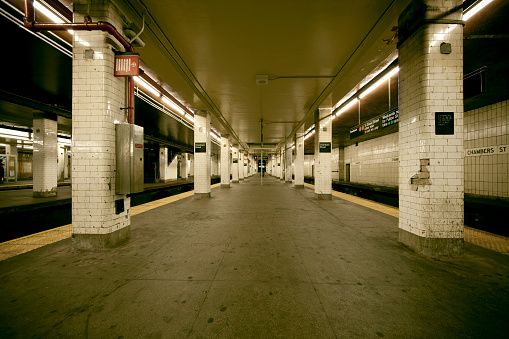 Old subway station in New York City.