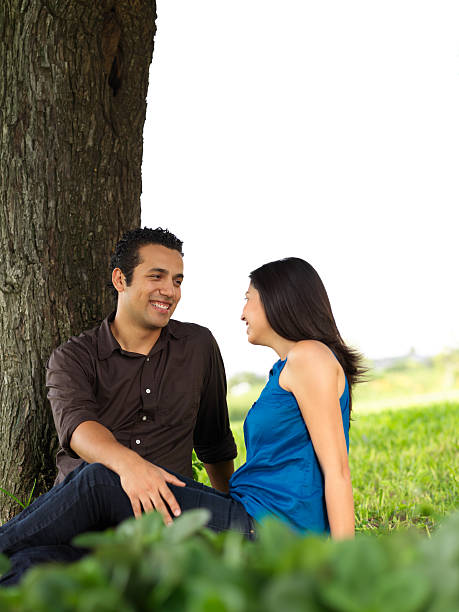 istock Cheerful couple hanging out 183066048