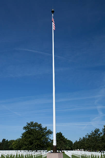 istock Armed Forces Cemetery at Omaha Beach in Normandy France 183066310
