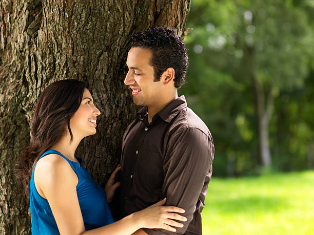 istock Beautiful couple at the park 183066962