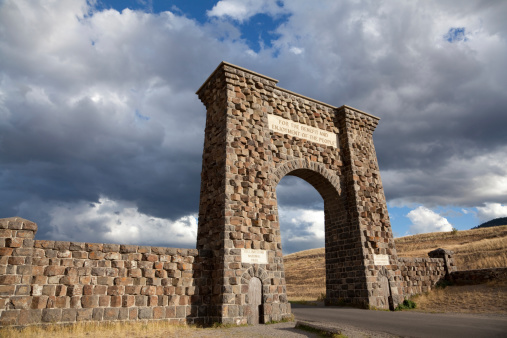The Roosevelt Arch is located in Montana at the North Entrance of Yellowstone National Park. The arch's cornerstone was laid by Theodore Roosevelt.Click for more nature pictures: