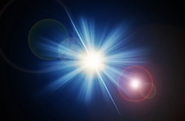 Photo of light with lens flare
