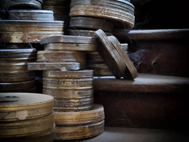 istock Film reel tins 1830689076