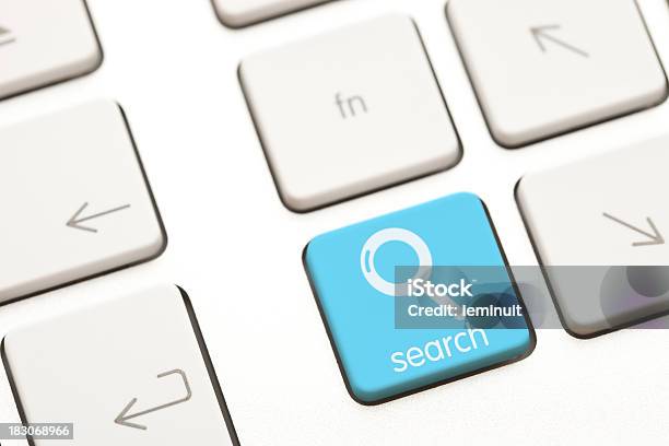 Search Computer Key Stock Photo - Download Image Now - Blue, Color Image, Computer