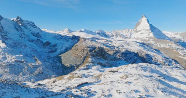 istock Gornergrat bahn Matterhorn railway climibing up the summit station on sunny day. 1830689807