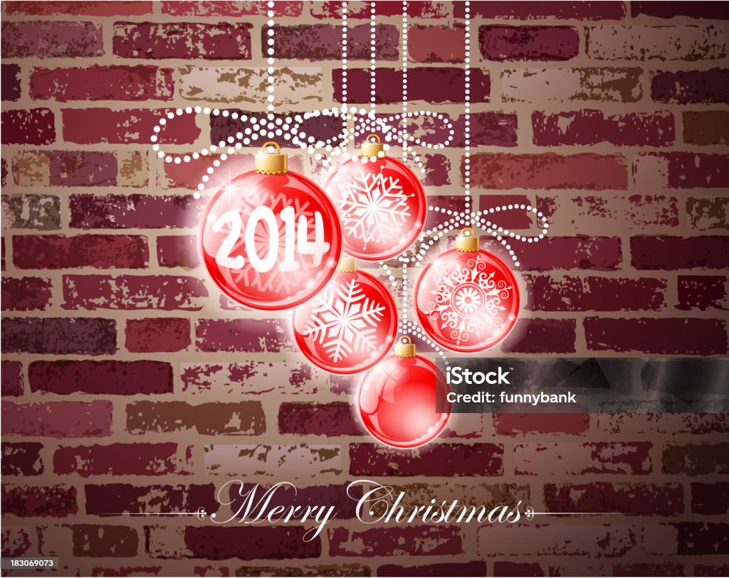 happy new year wall design of vector christmas wall.This file was recorded with adobe illustrator cs4 transparent.EPS 10 format. 2014 stock vector