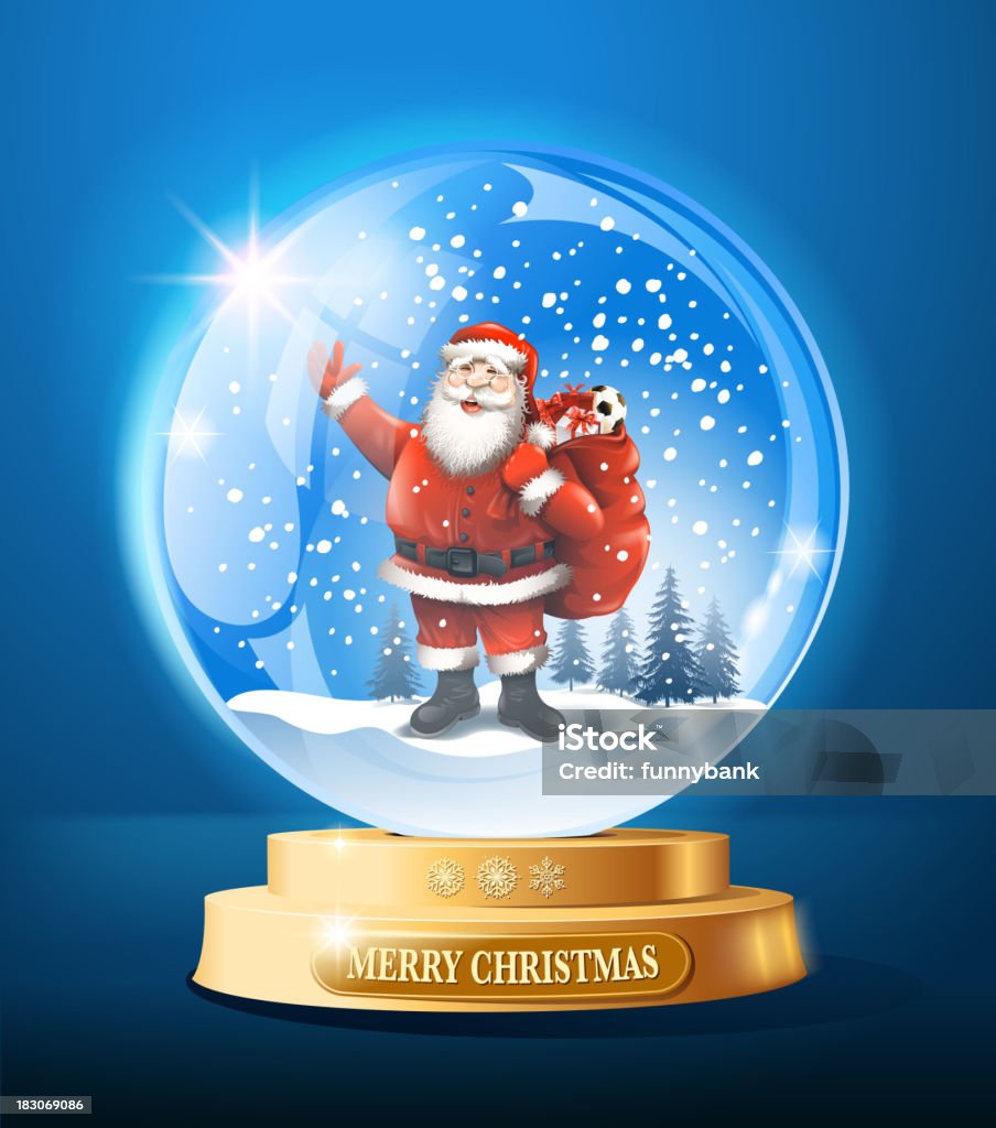 Babbo Natale neve Globo - arte vettoriale royalty-free di Calcio - Sport