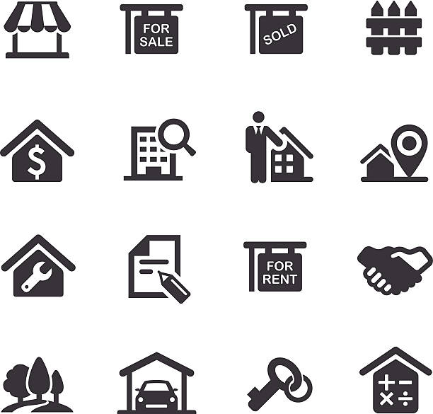 Real Estate Icons - Acme Series View All: house clipart stock illustrations