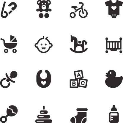 Vector file of Baby Icons - Black Series related vector icons for your design or application.
