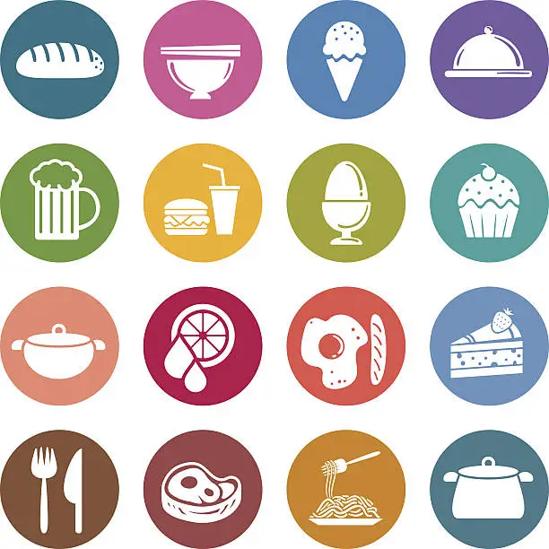 Vector illustration of Info icon: Food and beverage