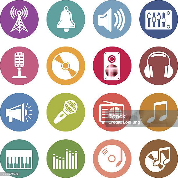 Info Icon Audio Stock Illustration - Download Image Now - Audio Equipment, Blue, Noise