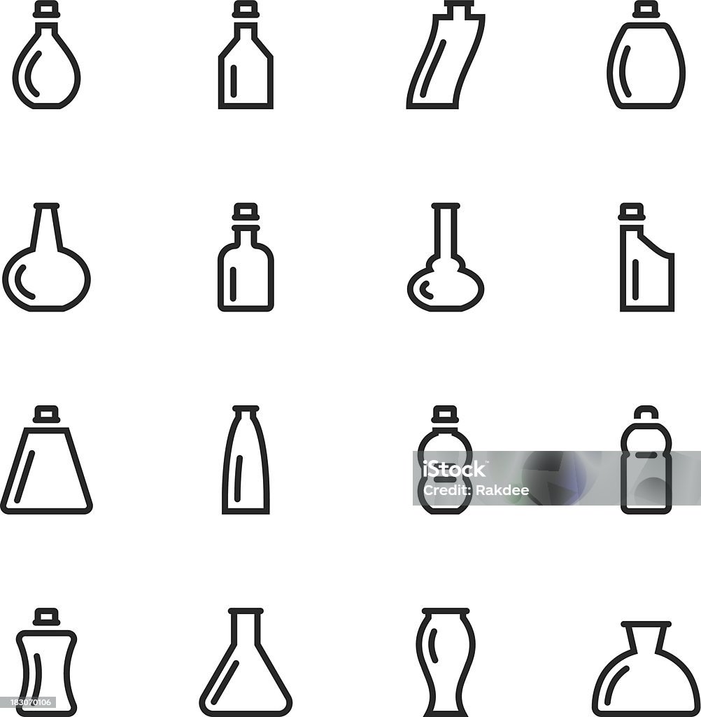 Bottle Silhouette Icons | Set 2 Bottle Silhouette Vector File Icons Set 2. Alcohol - Drink stock vector