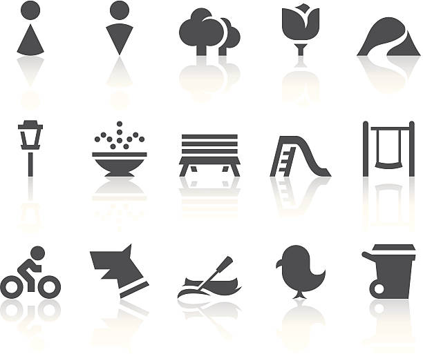 Park Icons | Simple Black Series vector art illustration