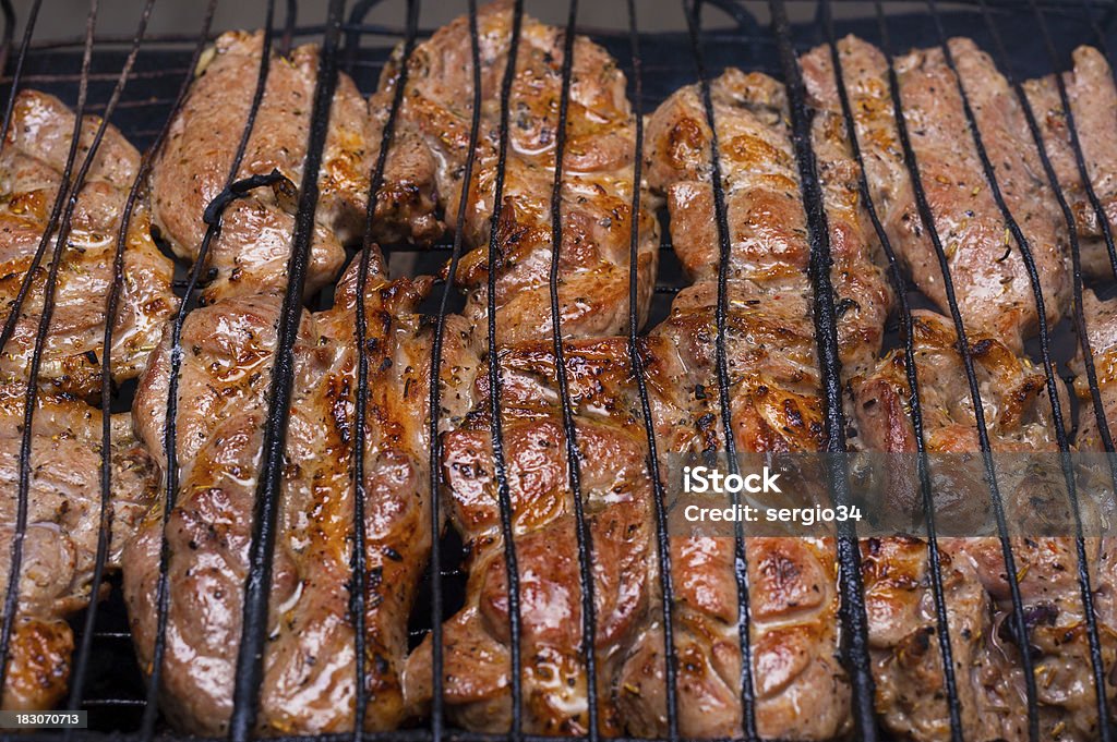 Carne Grelhado na grelha - Royalty-free Alimentação Saudável Foto de stock