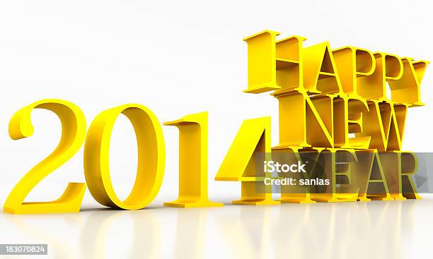 Feliz Ano Novo De 2014 - Fotografias de stock e mais imagens de 2014 - 2014, Abstrato, Calendário