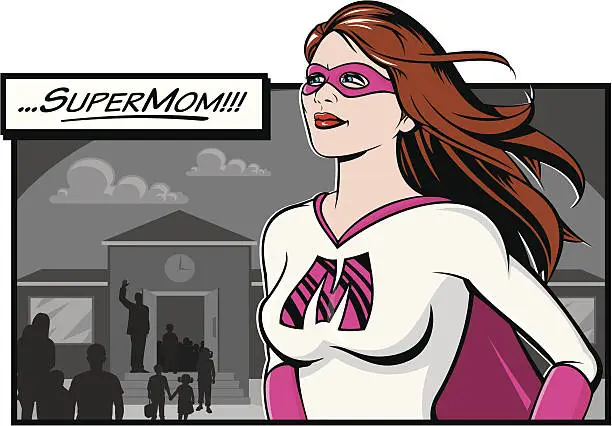Vector illustration of SuperMom