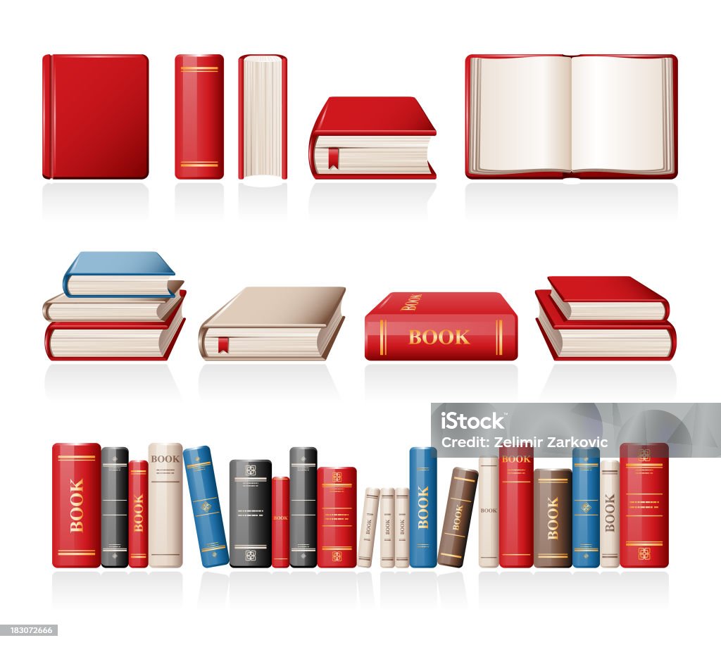 Books Book icons. Book Spine stock vector