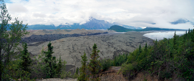 Glacier and moraine, Kennicott, Alaska - United States