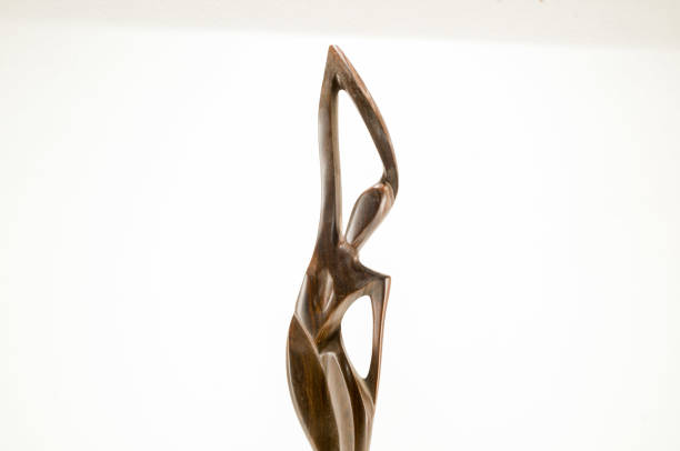 Close up of African traditional wooden Statue figurine