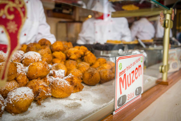 German Delights: Savoring Beignets at the Market Stal