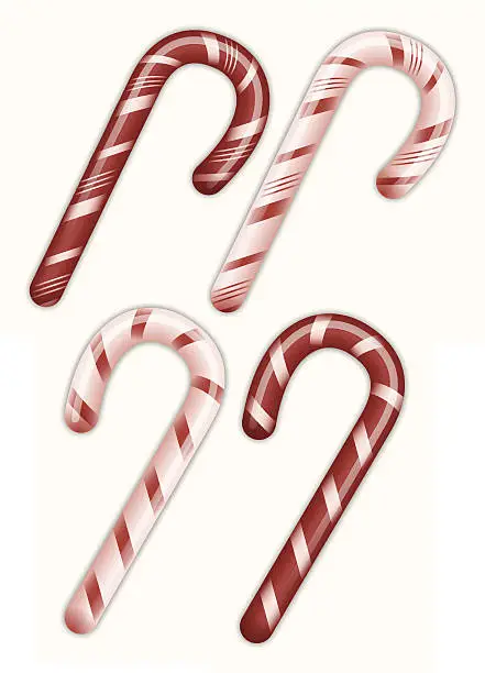 Vector illustration of Candy Canes