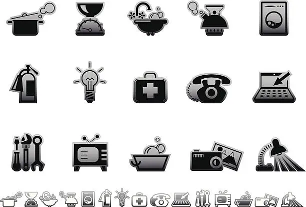 Vector illustration of Simple icons – Home equipment