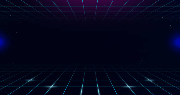 istock Retro 80s sci-fi futuristic style background. Vector retro futuristic synth wave illustration in 1980s posters style. Retro Nostalgic new wave vaporwave cyberpunk artwork with vibrant neon colors. 1830762751