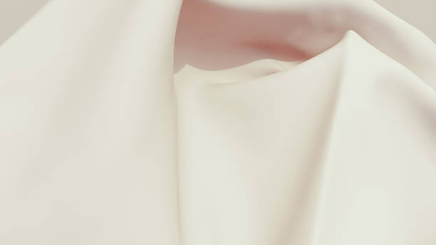 istock Neutral backgrounds abstract soft tones beige brown background curve fold crushed cube 1830764895