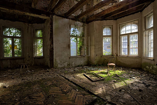 istock Long uninhabited antique decadent palace home 183076798