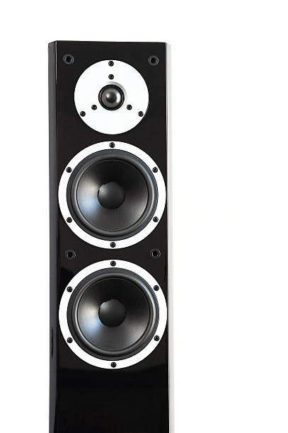 istock Black high gloss music speakers 183077127