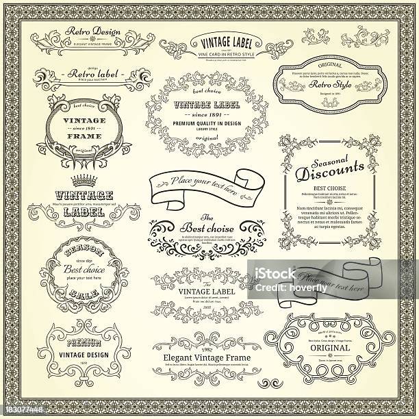 Old Emblem Example Old Vintage Design Emblems From A Much Earlier Time Era Stock ...