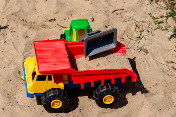 istock Toy truck that is loaded with sand. 1830780185