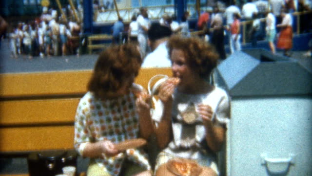 Eating Pizza 1960's