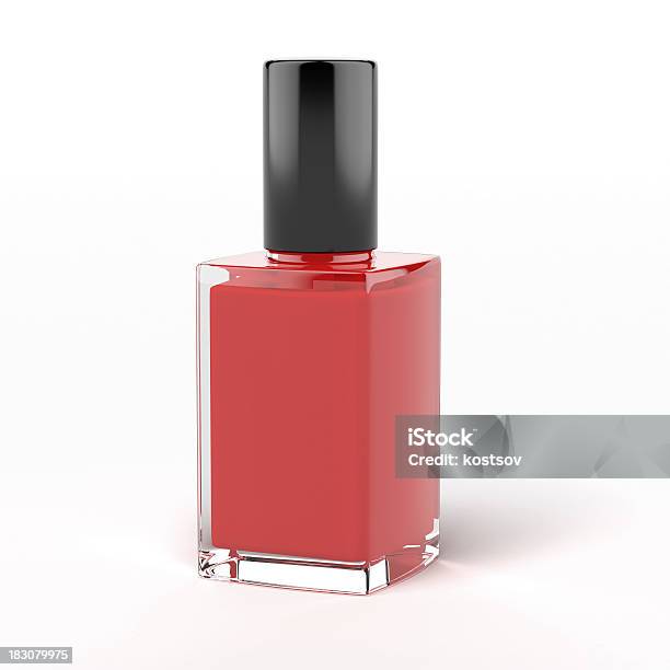 Verniz Vermelho Frasco - Fotografias de stock e mais imagens de Acessório - Acessório, Cosmética, Esmalte - Material