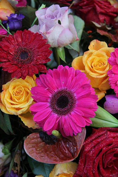 istock Mixed bouquet in bright colcors 183080377
