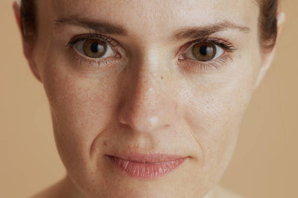 istock Closeup on woman with no makeup 1830806034