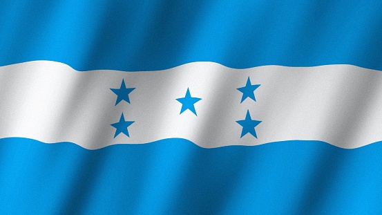 Honduras flag waving in the wind. Flag of Honduras images.