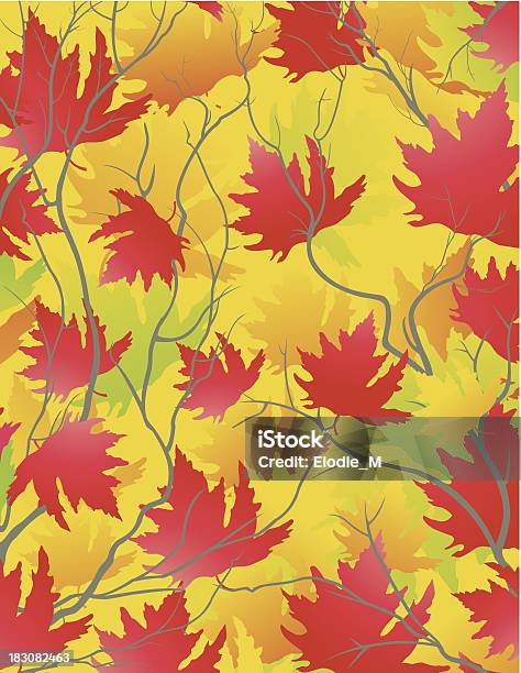 Autunno Leafs Sfondoarredamento Automnal - Immagini vettoriali stock e altre immagini di Illustrazione - Illustrazione, Acero, Albero