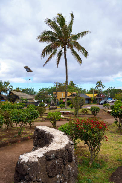 istock Beautiful ornamental garden (house)  on Easter Island, Chile ​ 1830844600