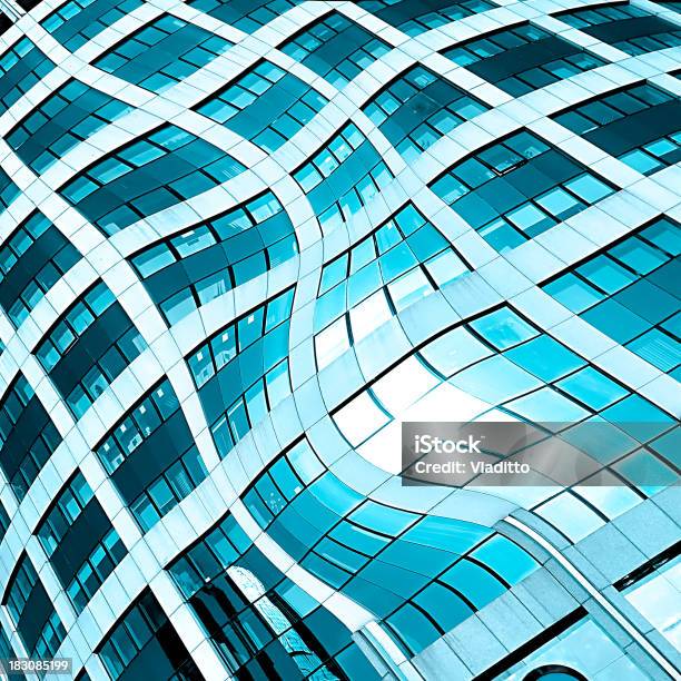 Texture Torre Grattacielo Con Riflessione Di Cielo Blu Senza Nuvole - Fotografie stock e altre immagini di Affari