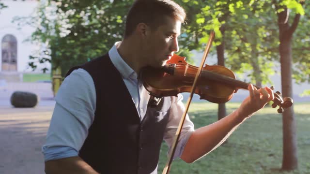 Man playing the violin