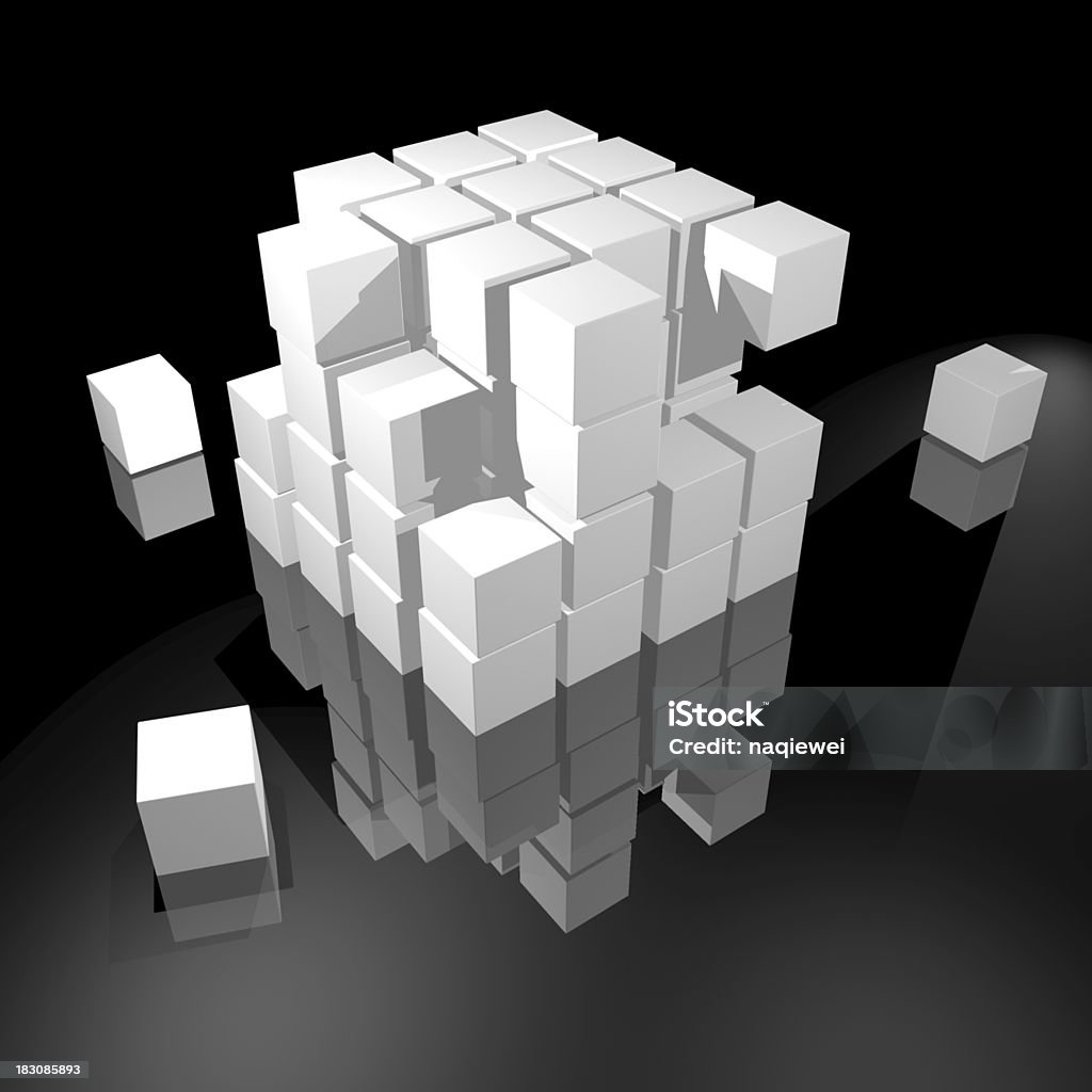 Arrière-plan de modèle 3D cube - Photo de Abstrait libre de droits