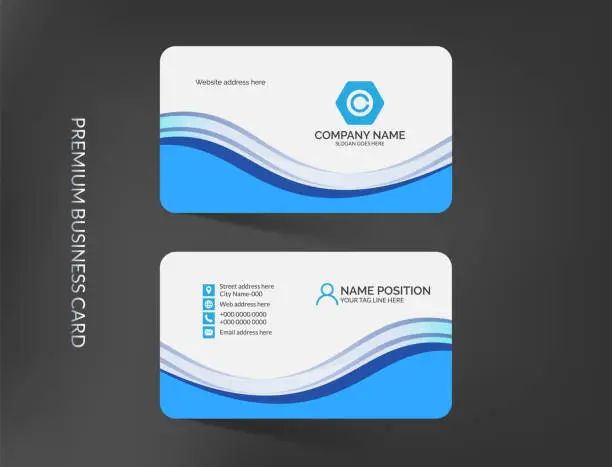 Vector illustration of Abstract elegant business card template design