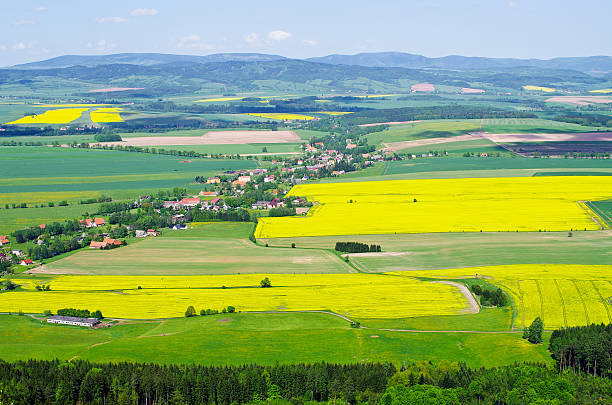 istock Village in the agricultural terrain 183091426