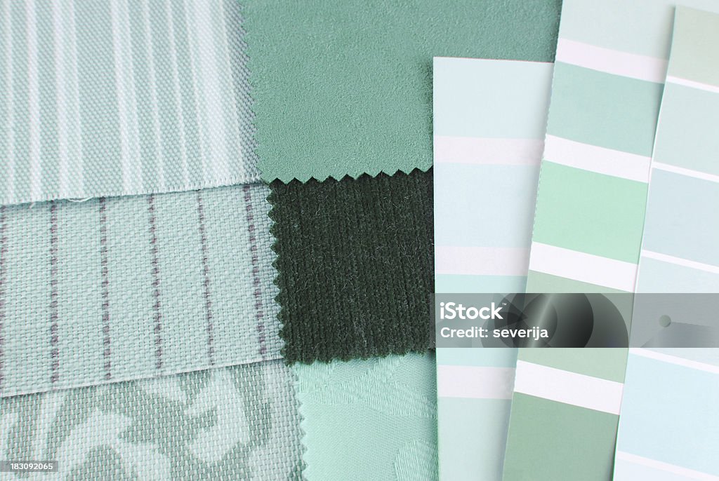 tapestry and upholstery color selection Artist's Palette Stock Photo