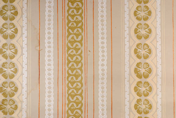 Old 70s wallpaper stock photo