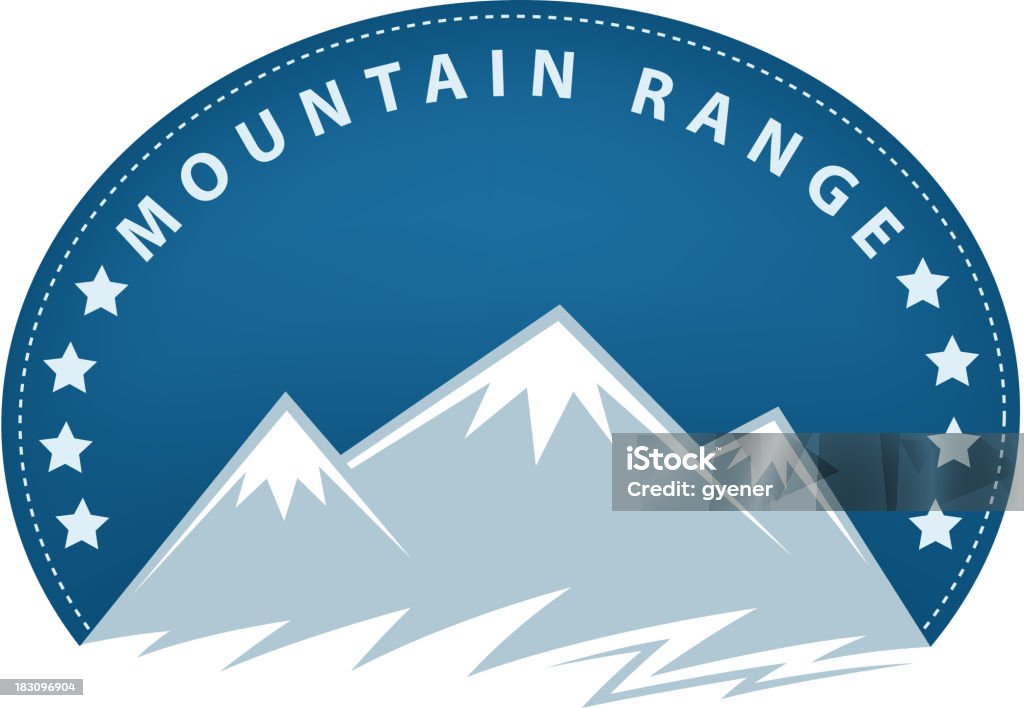 Simboli di montagna - arte vettoriale royalty-free di Catena di montagne