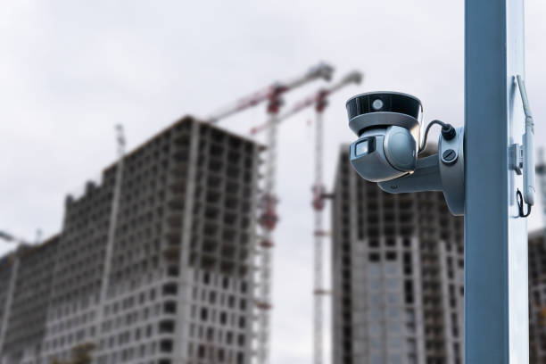 istock CCTV or surveillance camera watching for security 24 hours in construction site. 1830974546
