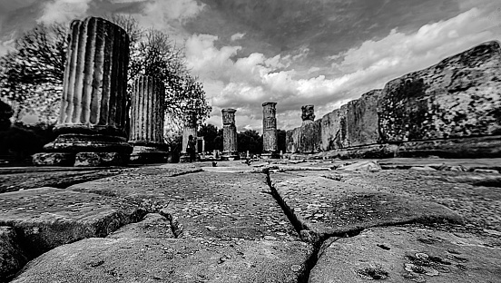 Temple ruins in the ancient sanctuary of Lagina