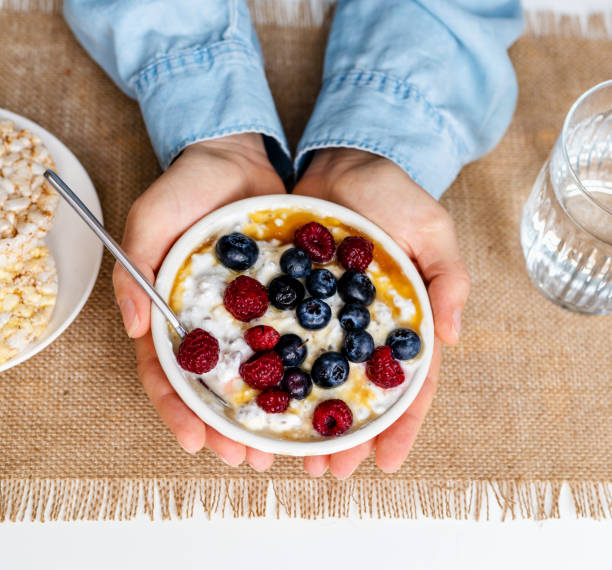 istock Healthy eating concept. Porridge breakfast. 1831005141